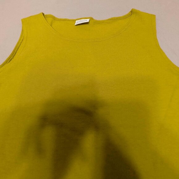 Pacific Cotton Sleeveless Tunic Top Womens Medium, Green  No Flaws Pullover - Picture 1 of 16